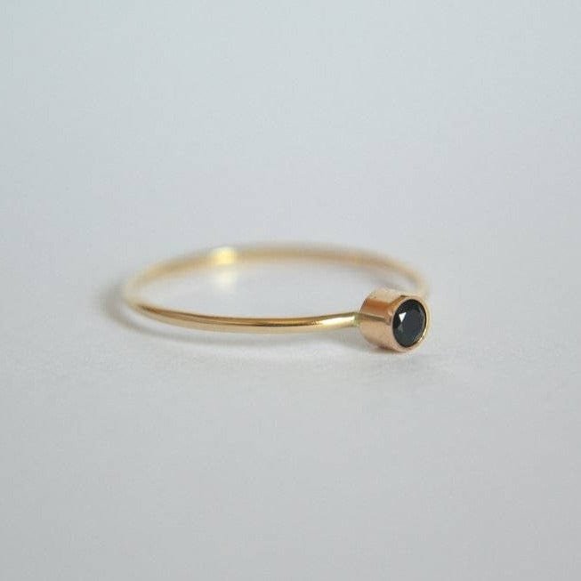 14k Black Spinel Ring