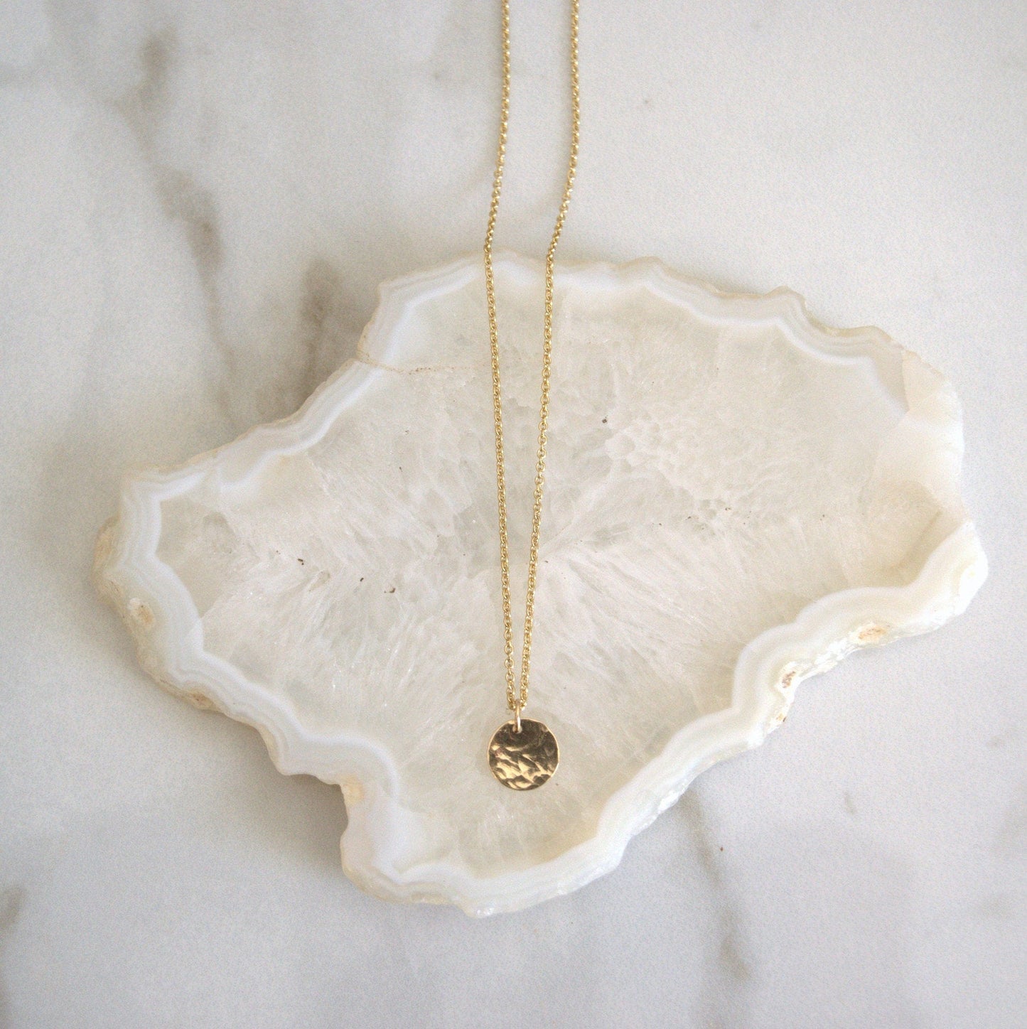 Hammered Disc Necklace