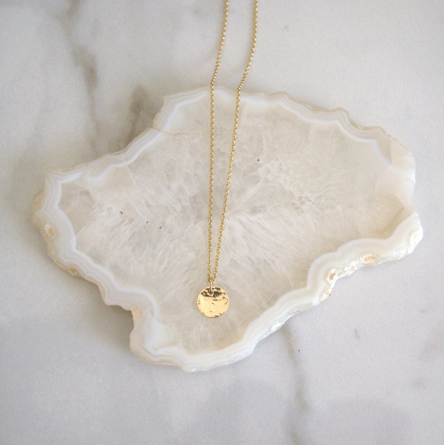 Hammered Disc Necklace