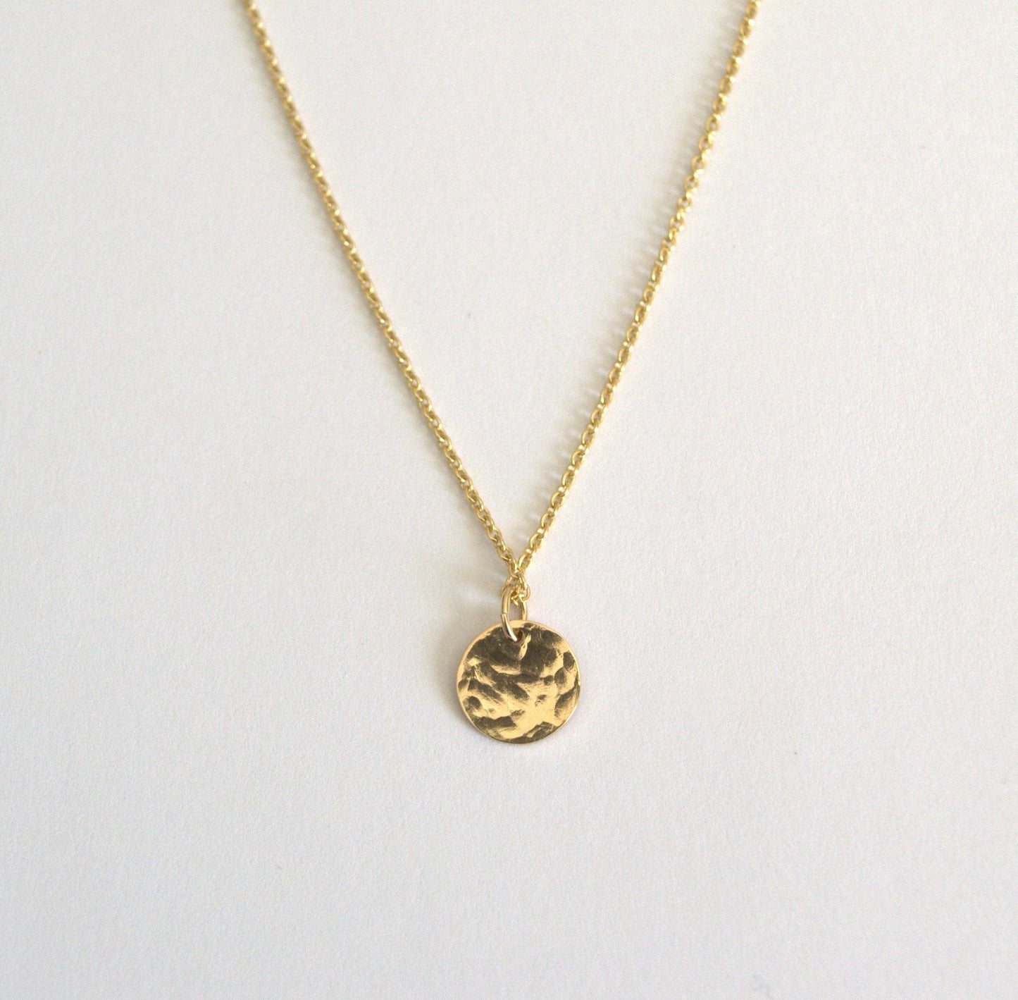 Hammered Disc Necklace