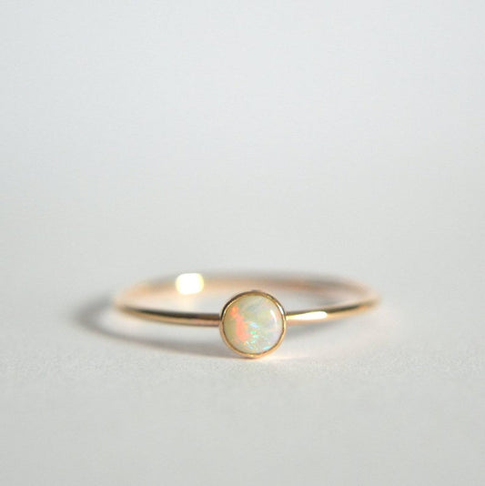 Dainty opal ring