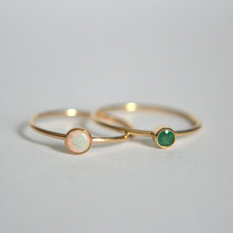 14k Opal & Emerald Set