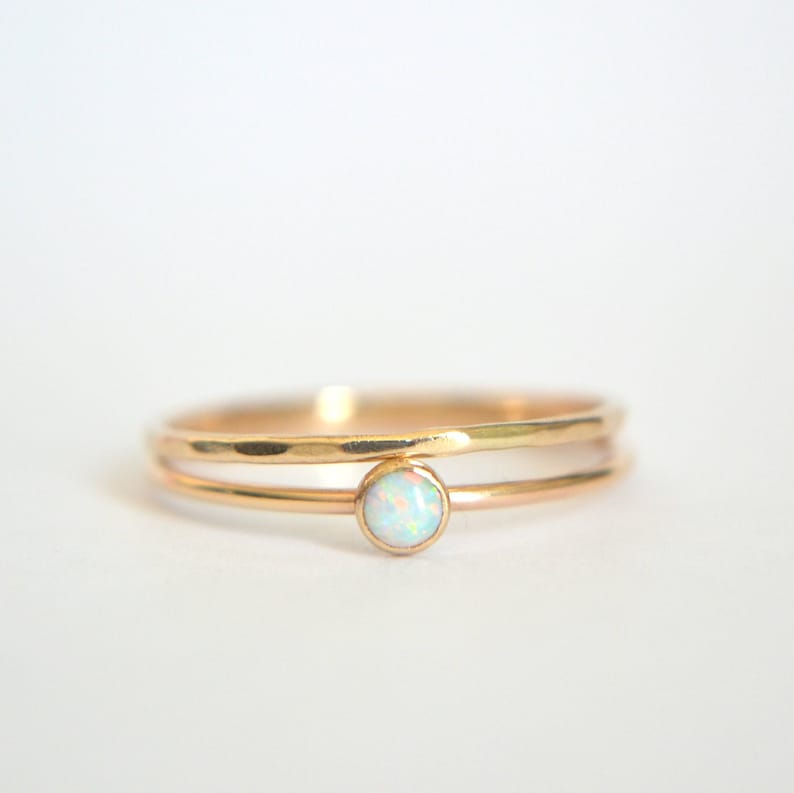 Dainty opal ring
