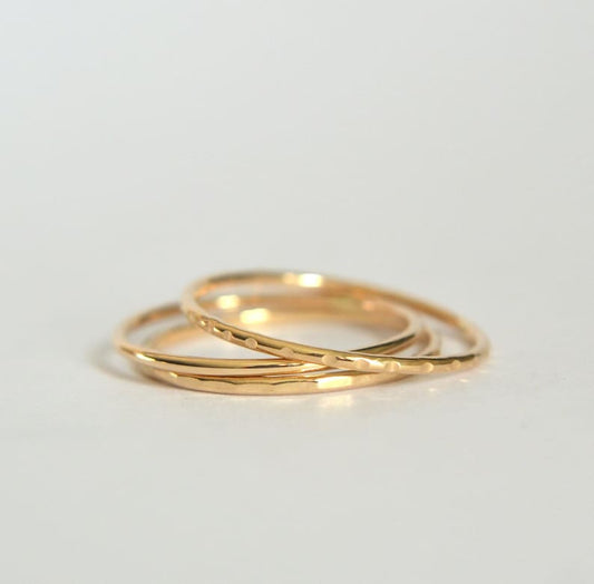Dainty hammered bands