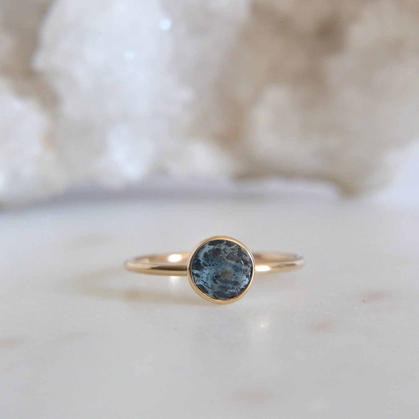 14k Moss Kyanite Ring