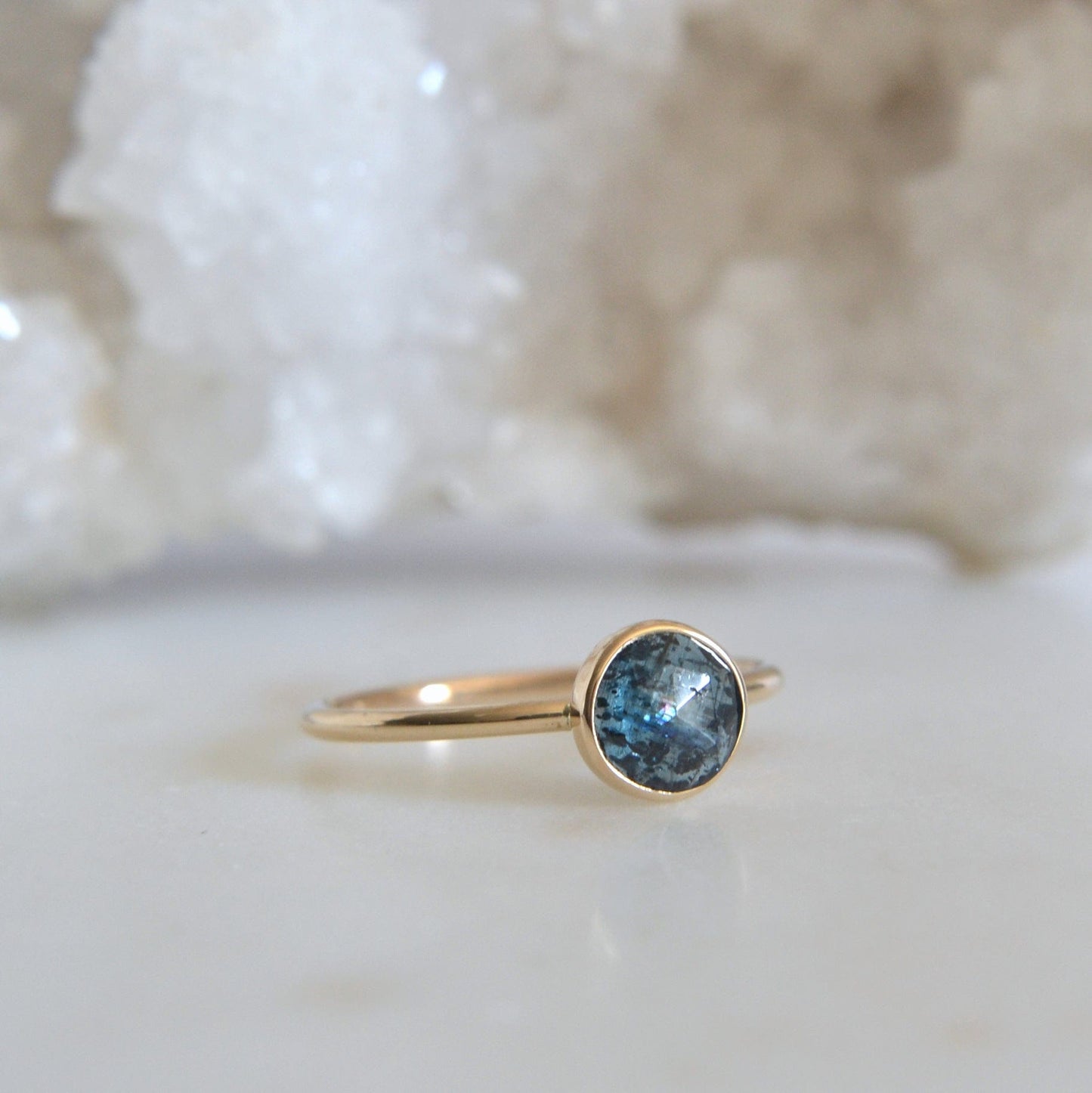 14k Moss Kyanite Ring