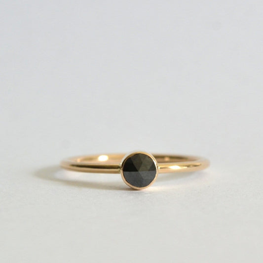 14k Black Diamond Ring