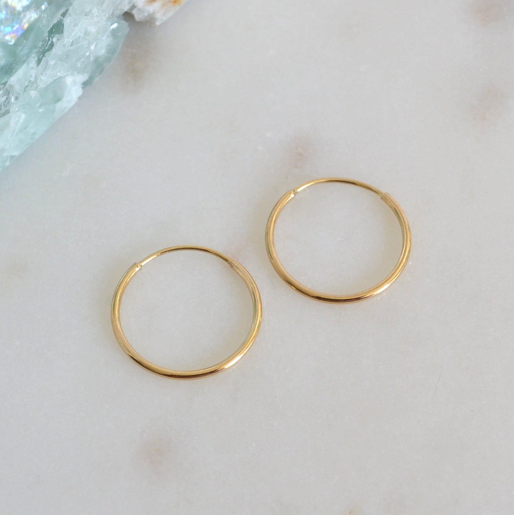 14k endless hoops