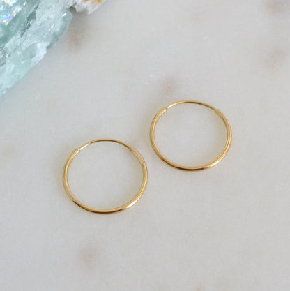 14k endless hoops