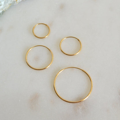 14k Endless Hoops