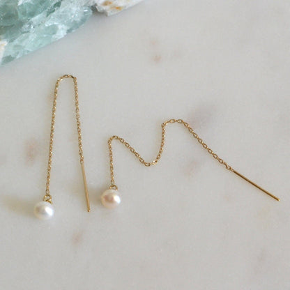 14k Nina Pearl Threader