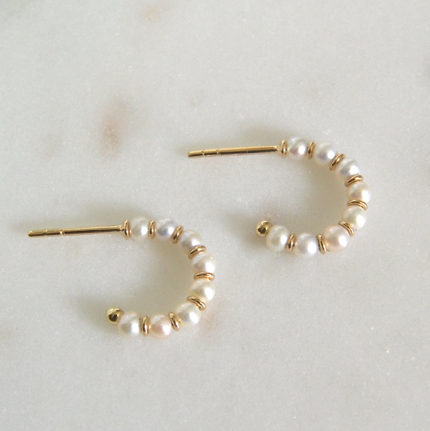 Pearl Hoop Earrings