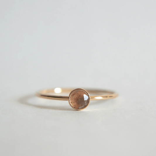 14k Strawberry Quartz Ring