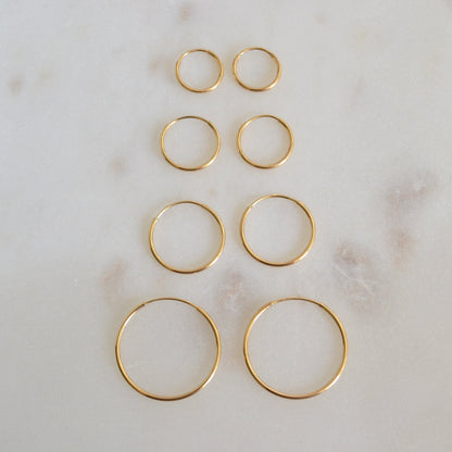 14k Endless Hoops