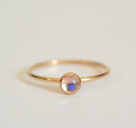 Dainty Moonstone Ring