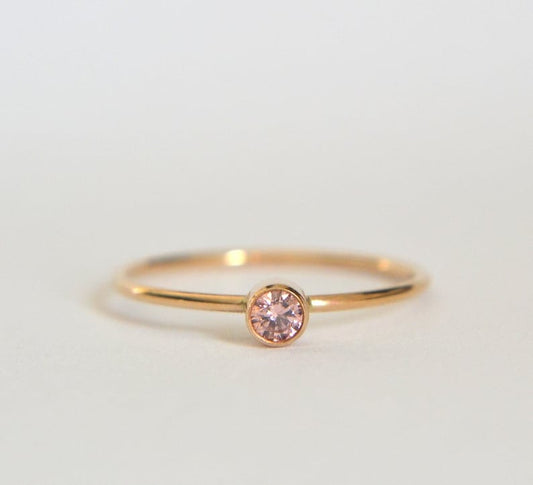 Dainty morganite ring